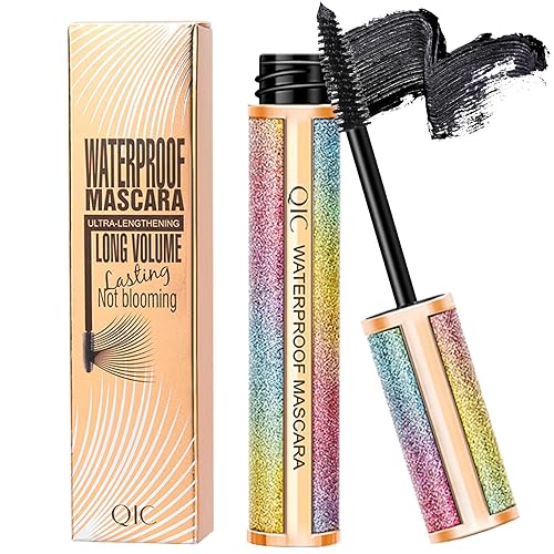 Miniatura 7 de Rizador de pestañas de silicona y máscara de pestañas de fibra de seda 4D, con almohadillas de repuesto y bolsa de satén, rimel engrosamiento