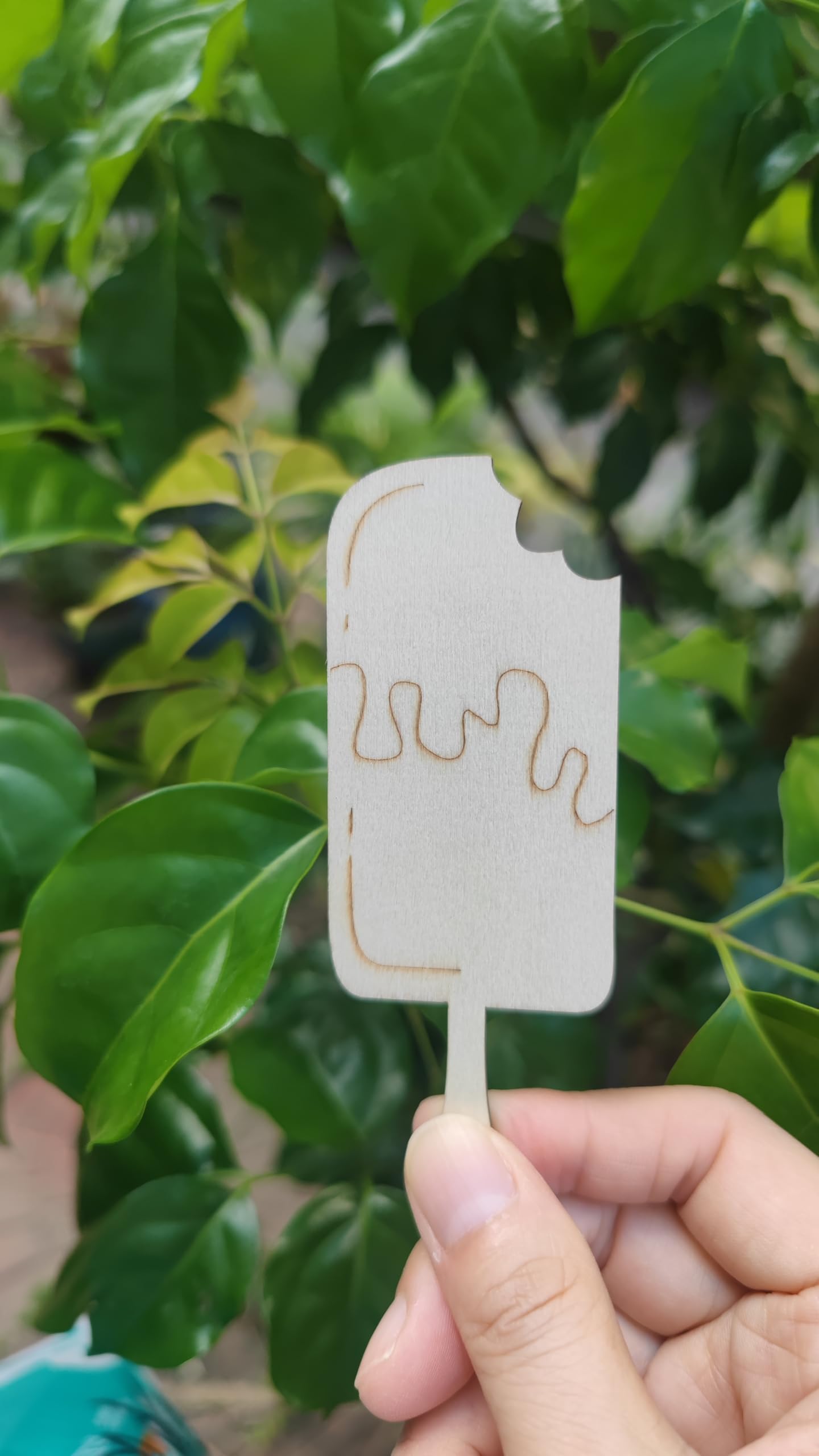 54 piezas de recortes de madera en blanco sin terminar para niños, apto para pintura infantil, decoración de habitación, regalo sorpresa (54Ice Crean)