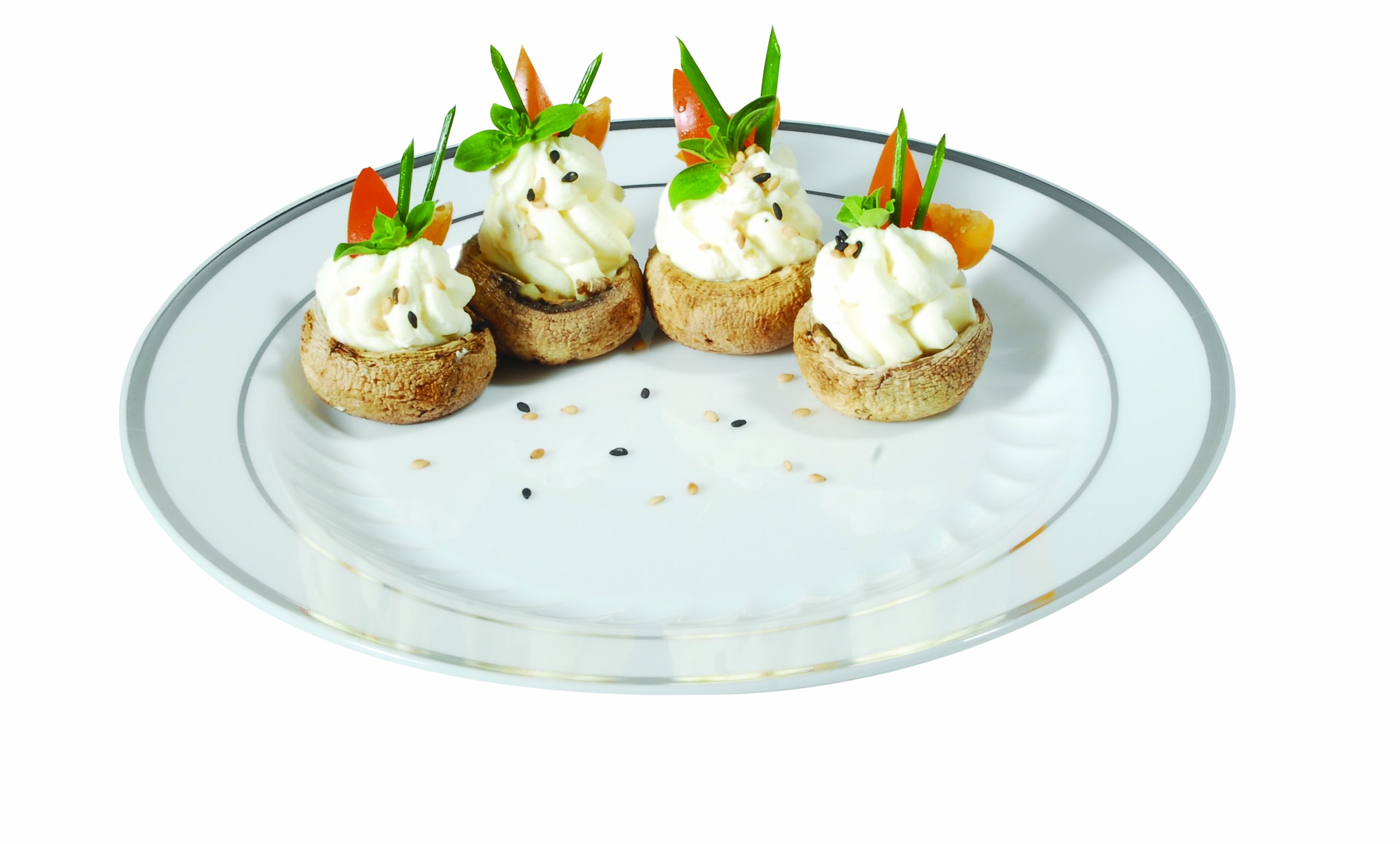 Fineline Settings Round Plastic 9" | White Rim | Silver Splendor | Pack of 12 Paper Plate, 9 inch