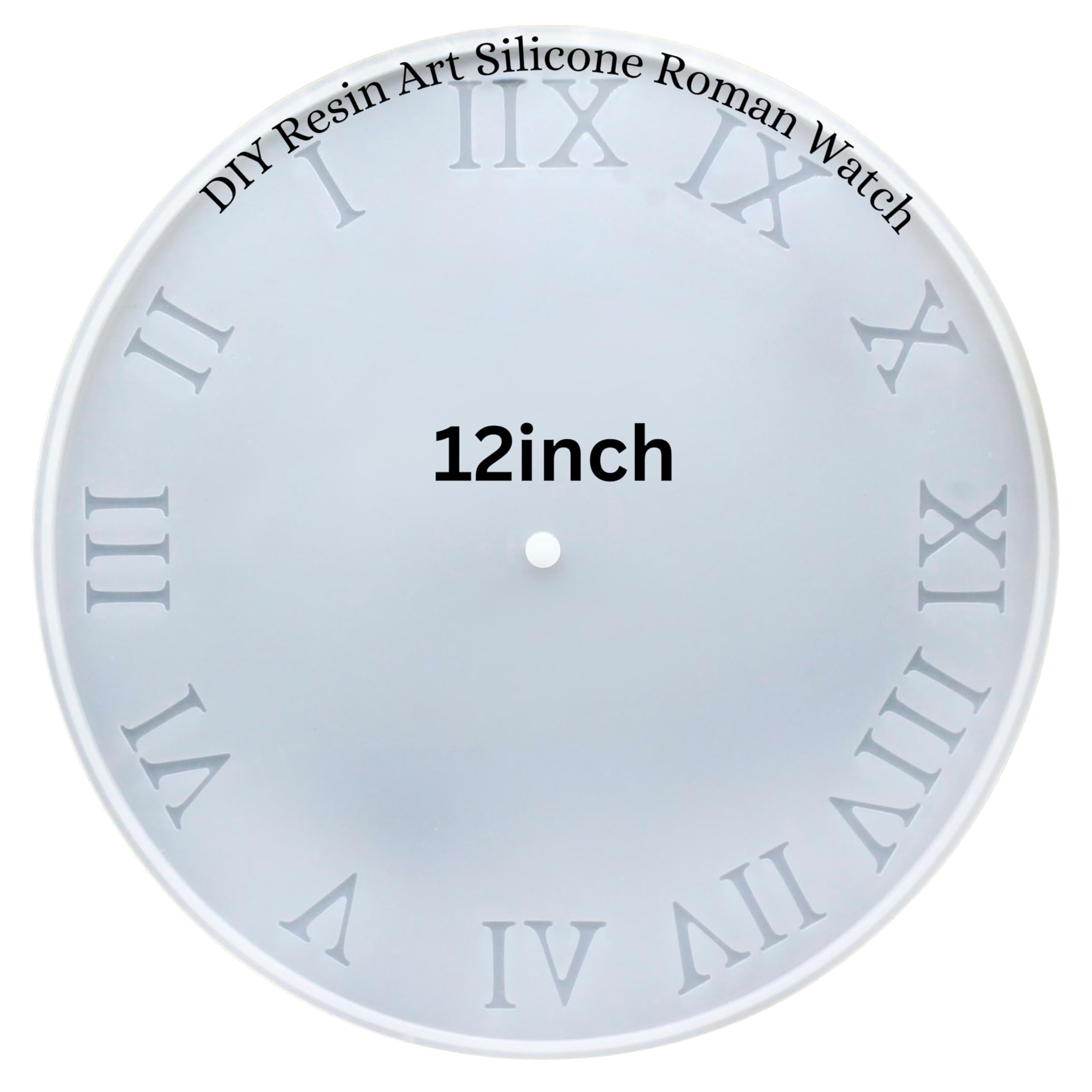 Round Silicone Clock Mould with Roman Number, 12 Inch, DIY Resin Art Casting Mould for Wall Clock Making, 12ROMANCLOCK-image-41