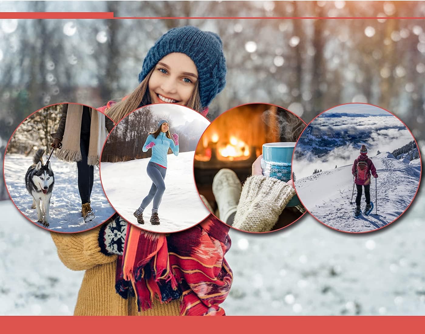 Heatuff Womens Thick Wool Socks Thermal Warm Winter Crew Socks 5 Pairs Multicolors - Image 6