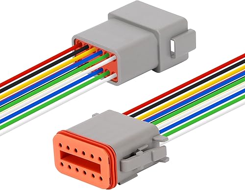 Miniatura 9 de Kit de conectores DT Deutsch de 482 piezas con conectores eléctricos automotrices impermeables de 2, 3, 4, 6, 8, 12 pines, incluye herramienta de