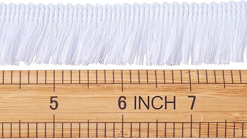 Miniatura 100 de KISSITTY Cinta de encaje de fibra de poliéster de 27 yardas para coser vestidos, ropa, manualidades, decoración del hogar, color marrón coco