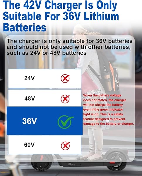 Chargeur Trotinette Electrique, 42V 2A Chargeur Hoverboard, 36V Universel Chargeur Batterie de Trottinette Électrique avec 6 Connecteurs pour M365 Hoverboard E-Bike Scooter Electrique - 3