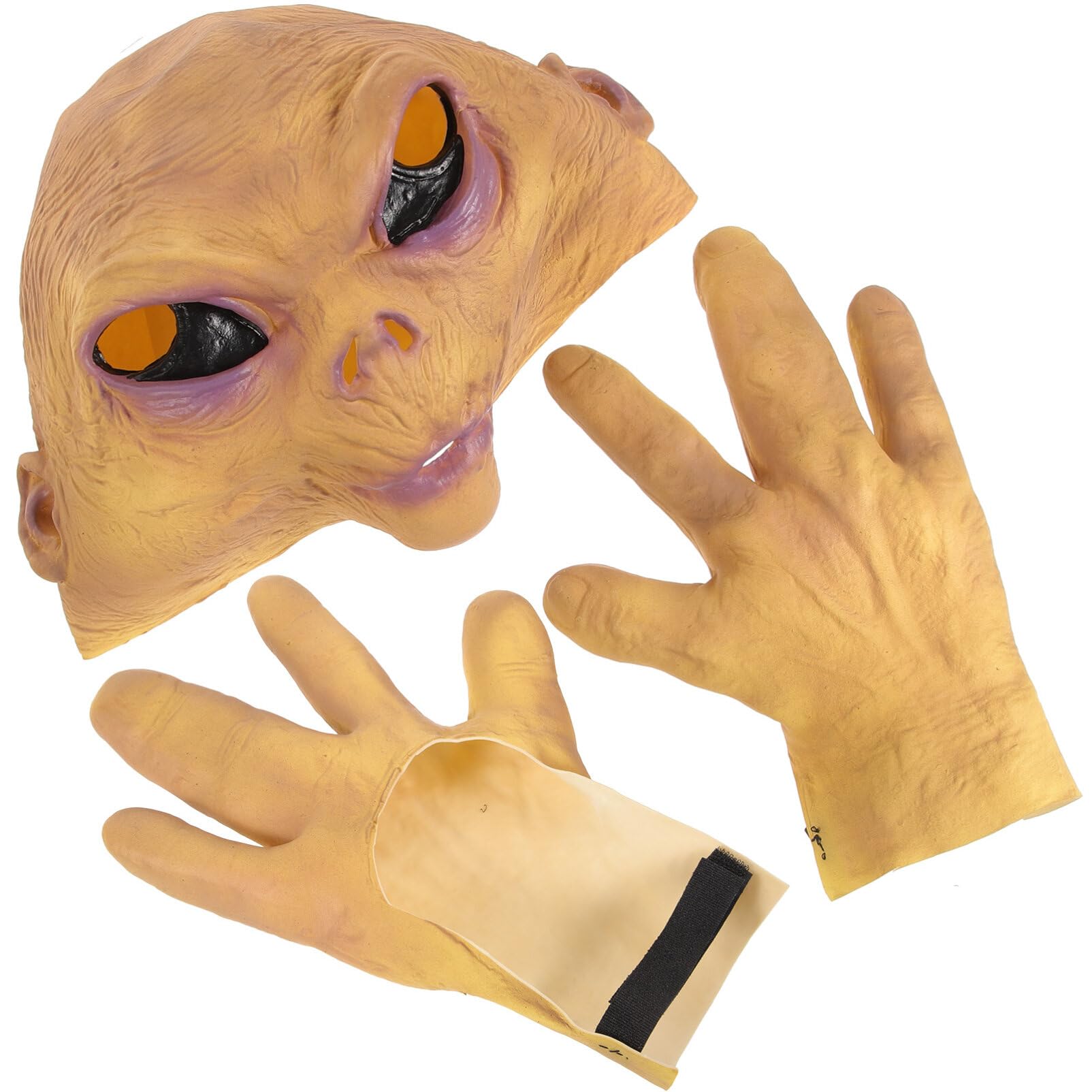 GALPADA 1 Juego Máscara Alienígena Realista Máscara De Disfraz Alienígena Espeluznante Máscaras De Cabeza De Halloween