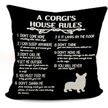 Mancheng-zi Corgi Pillow Covers 18x18,Corgi Gifts for Corgi Lovers,Corgi Gifts,Corgi Butt,Corgi Stuff,Corgi Decor,Corgi Christmas Decorations