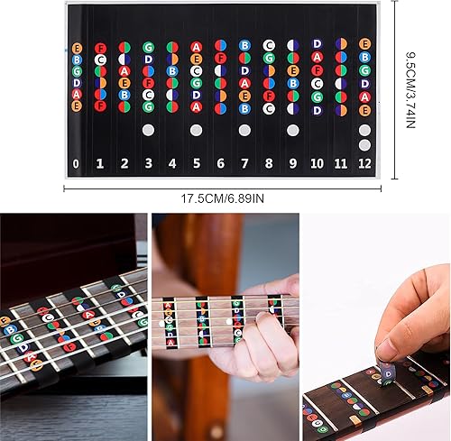 Miniatura 7 de Kit de accesorios para guitarra incluye cuerdas de guitarra acústica, afinador, cejilla, herramienta de restricción 3 en 1, soporte para púas,