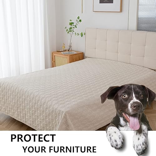 Miniatura 6 de Bigbeer Manta impermeable para mascotas funda de cama de perro para muebles sofá de doble cara reversible