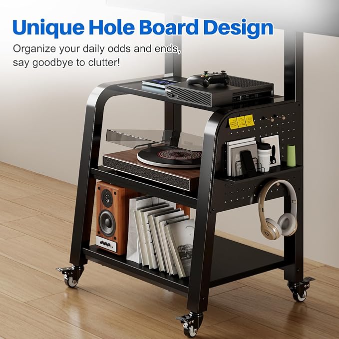Soporte para TV de piso con ruedas, madera, para TV 32-75 pulgadas miniatura 5