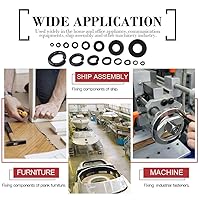 Vista 6 de Hilitchi Juego surtido de 640 piezas [8 tamaños] de arandela plana de acero aleado y arandela de bloqueo - Tamaño incluido: M2 M2.5 M3 M4 M5 M6 M8