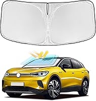 Vista 73 de Parasol de 4 capas para parabrisas, ajuste personalizado, tela 240T, parasol retráctil que bloquea los rayos ultravioletas, accesorios para automóvil