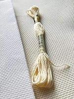 Vista 2 de Tela de punto de cruz de 14CT de algodón Aida de 19 x 28 pulgadas (blanco antiguo)