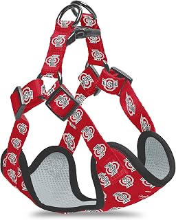 Ohio State Buckeyes Step-in Dog Harness | NCAA Officially Licensed | Adjustable, Comfortable, Sturdy and Long Lasting - Great Gift Idea! (Extra-Small)
