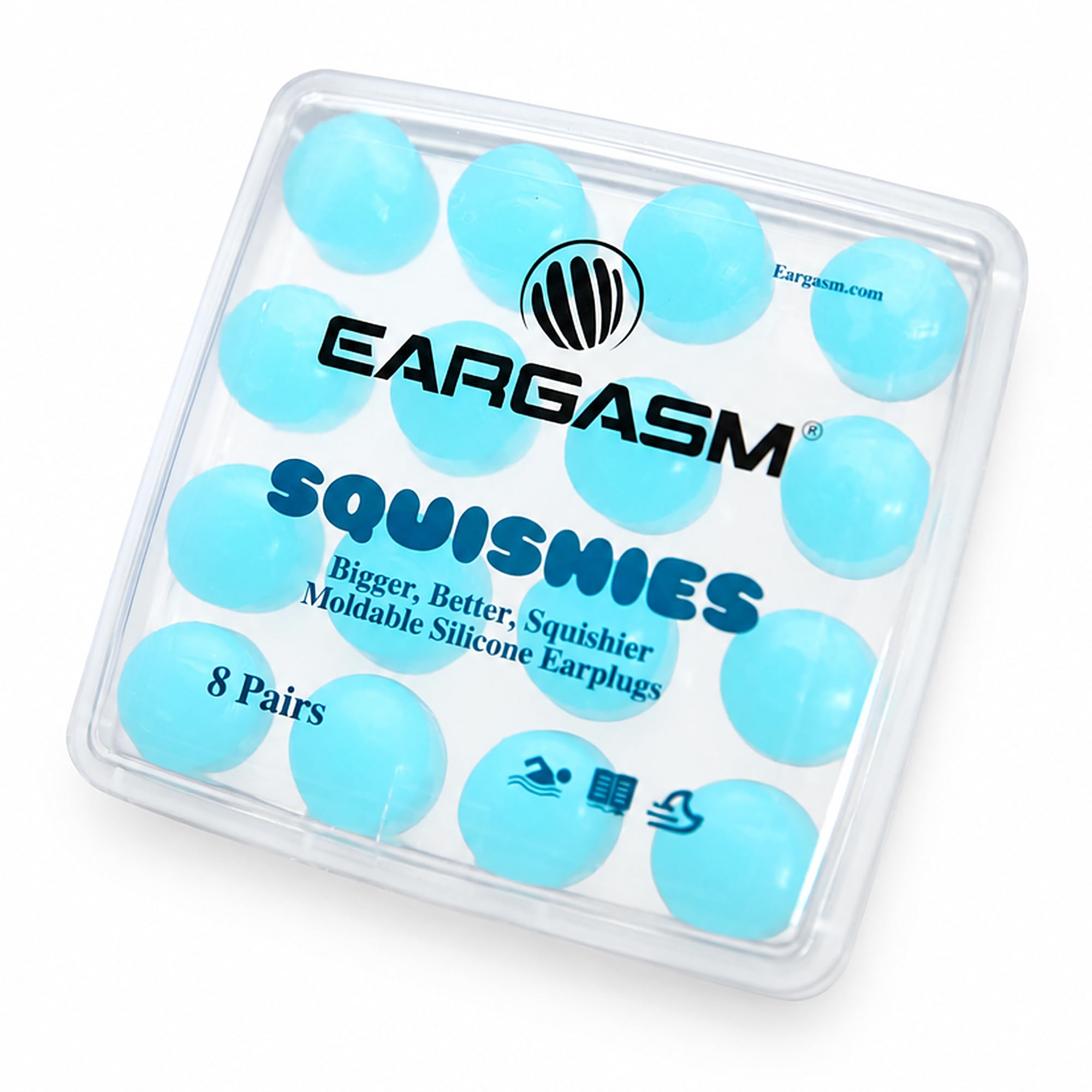 Eargasm Squishies — Blue Moldable Multipurpose Earplugs