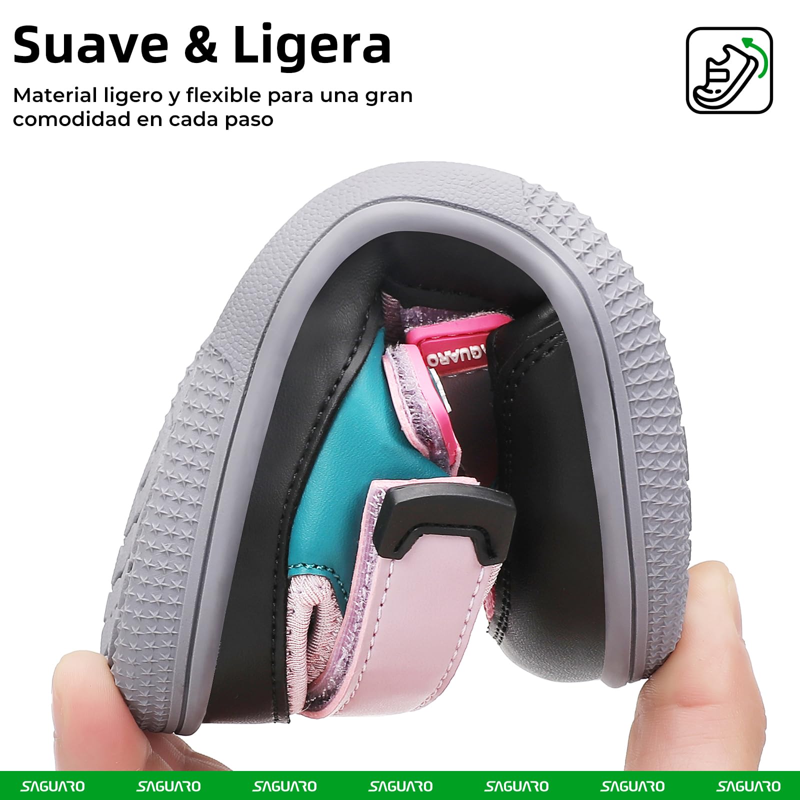 SAGUARO Sandalias Barefoot Niños con Puntera Cerrada Zapatillas de Verano Ligeras Transpirables- Diario, Colegio & Tiempo Libre, 25-36 EU — view 6