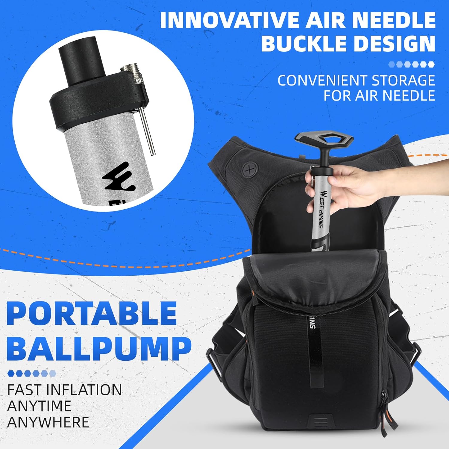 Ball Pump With Needle, Portable Football Inflator Pump Come With Hose,Inflation Pump for Soccer, Basketball, Rugby, Balloons, Swimming Laps 7 71pyT0ffEYL. AC SL1500