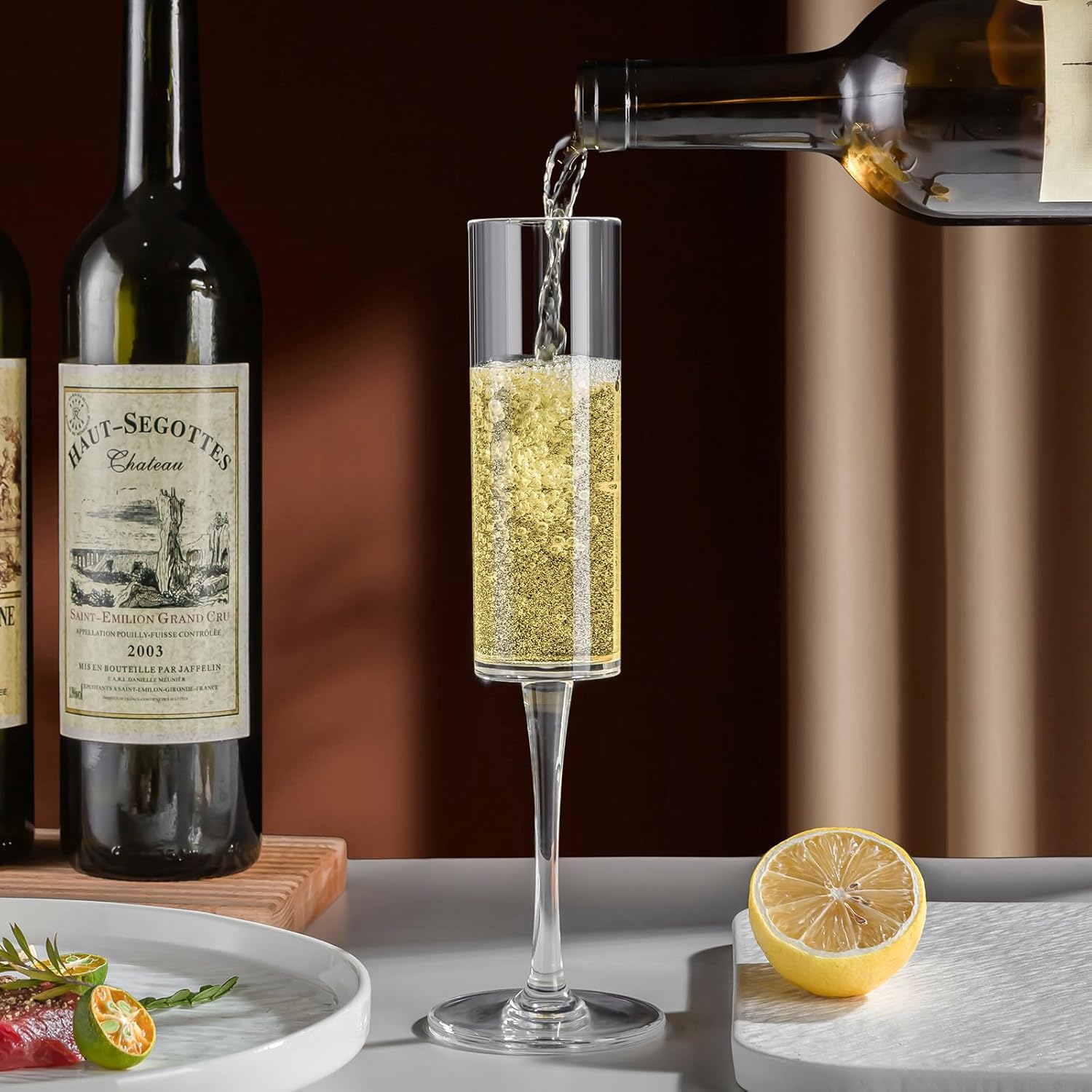 16 Pack Acrylic Champagne Flutes, 5.5 Oz Unbreakable Goblet Glasses Reusable Champagne Toasting Cups - Modern & Elegant for Wedding Party Anniversary Christmas Birthday - Image 3