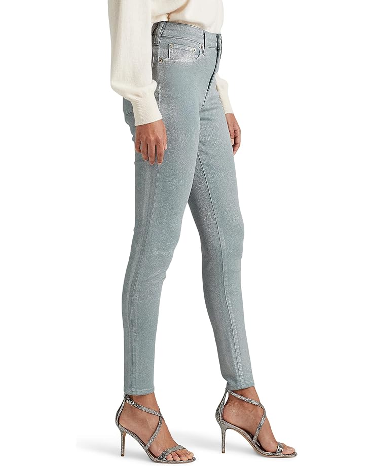 Lauren Ralph Lauren Metallic High-Rise Skinny Ankle Jeans - #2 of 5