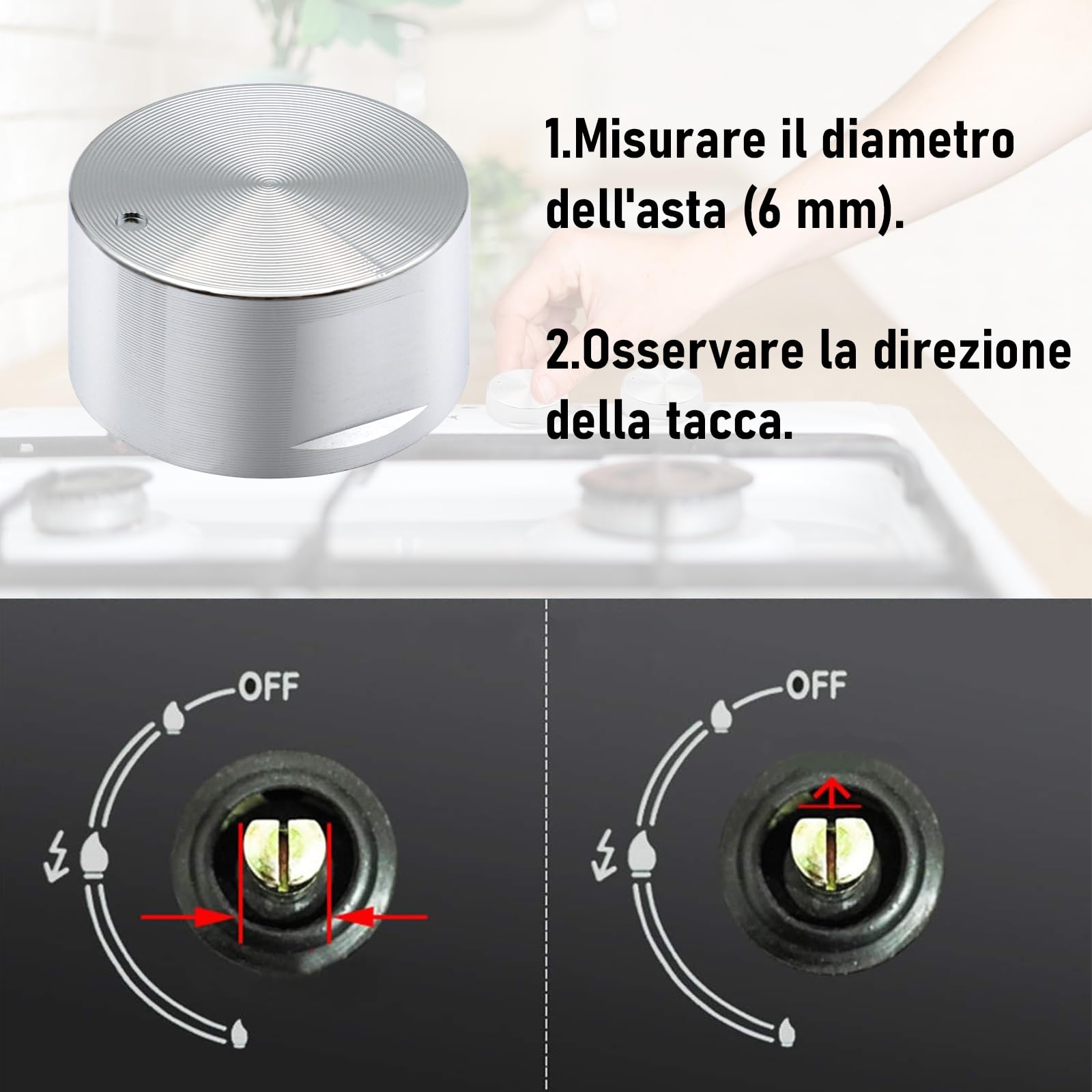 Manopole per cucine,forni e piani cottura M6711 ZOPPAS