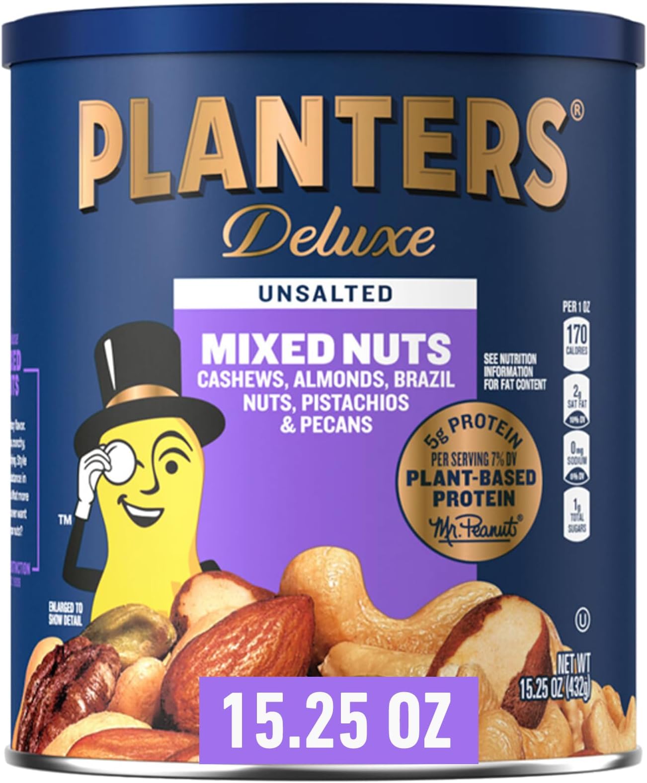 Planters Unsalted Mixed Nuts (15.25 oz)