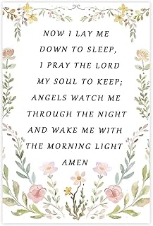 Goodnight Prayer Typography Poster Nursery Wall