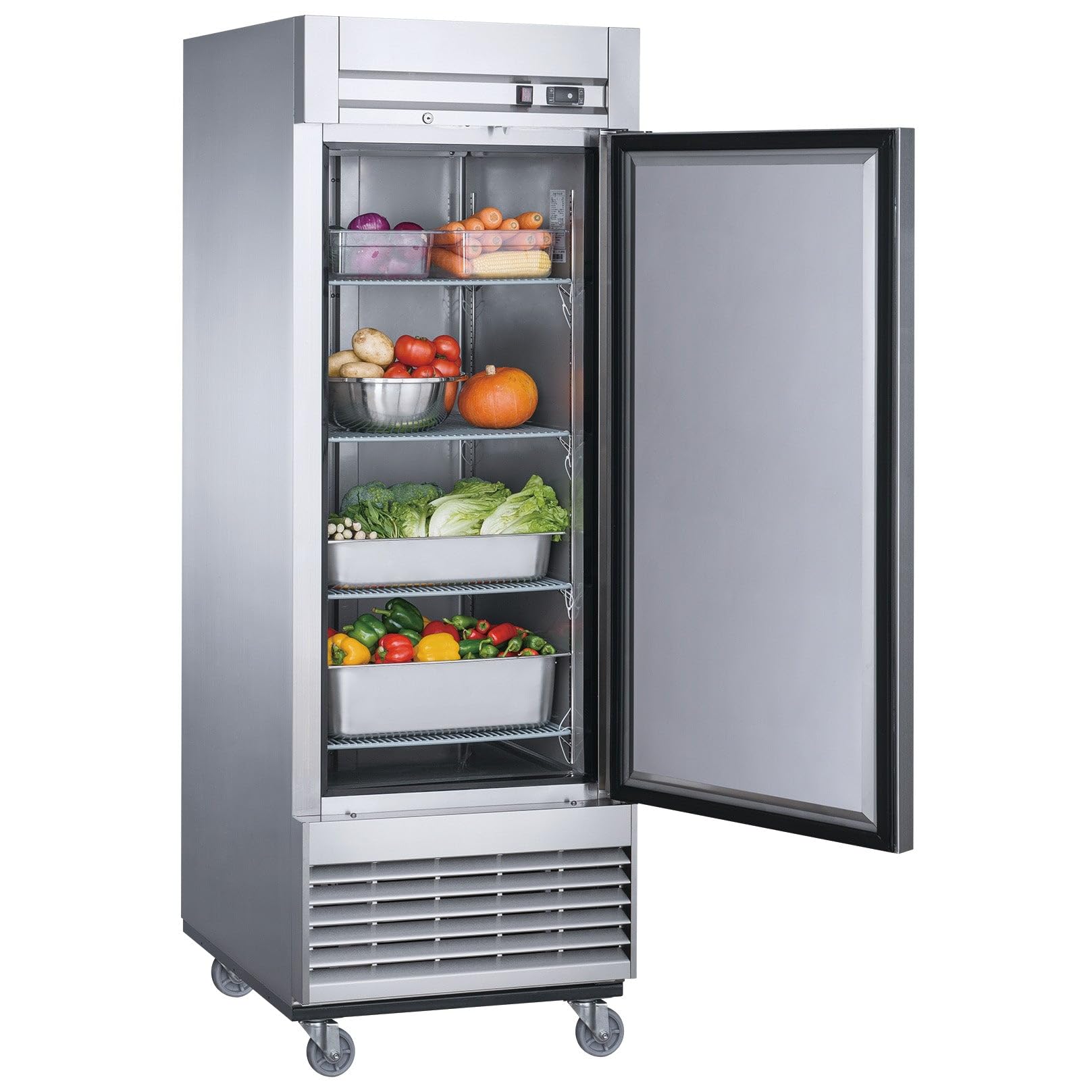 17.7 cu. ft. Commercial Upright Reach-in Refrigerator in Stainless Steel EKS-E30R
