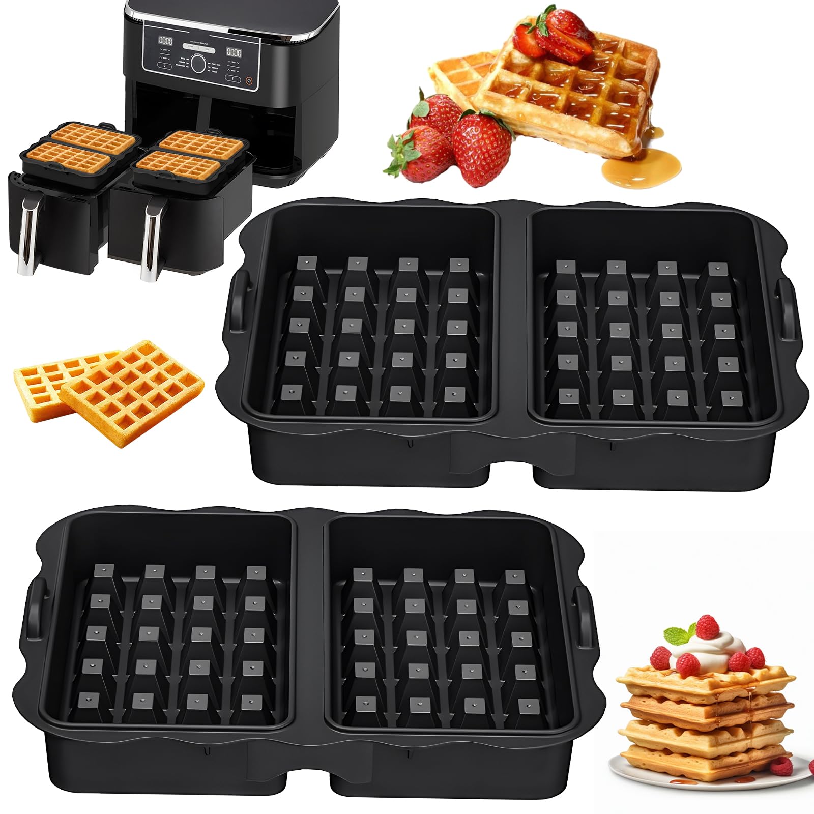2 pezzi inserto per waffle, silicone belga per ninja AF400EU, AF451EU
