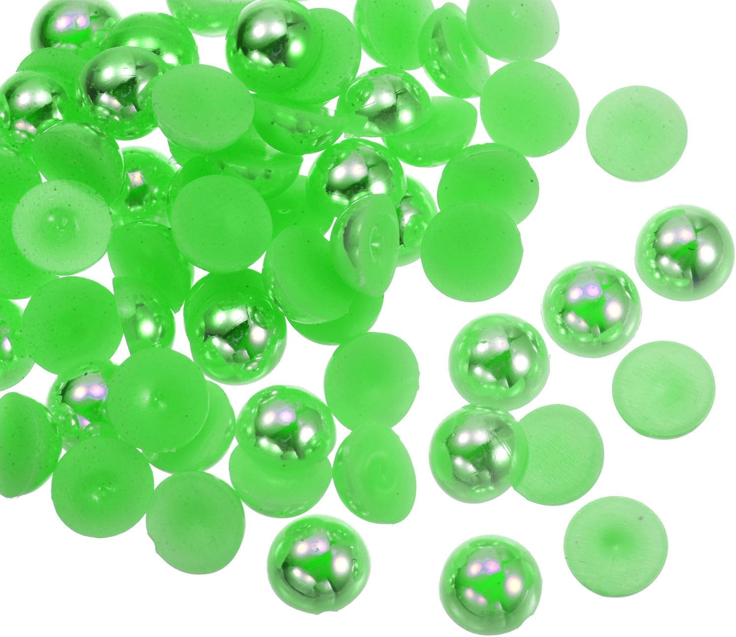 HARFINGTON 300pcs Flatback Pearls 10mm ABS Plastic Half Round Dome Imitation Pearls Craft Beads for DIY Craft Shoes Decorations Clothes Wedding Christmas Photo Frames, Light Purple