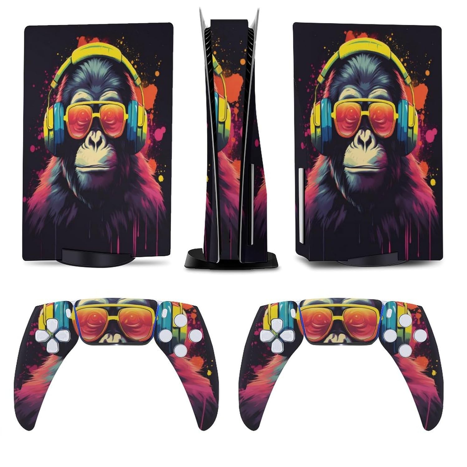 Funny Monkey Love Music Sunglasses for Model 5 Skin Accessories Cover Skins Anime Vinyl Cover Sticker Full Set