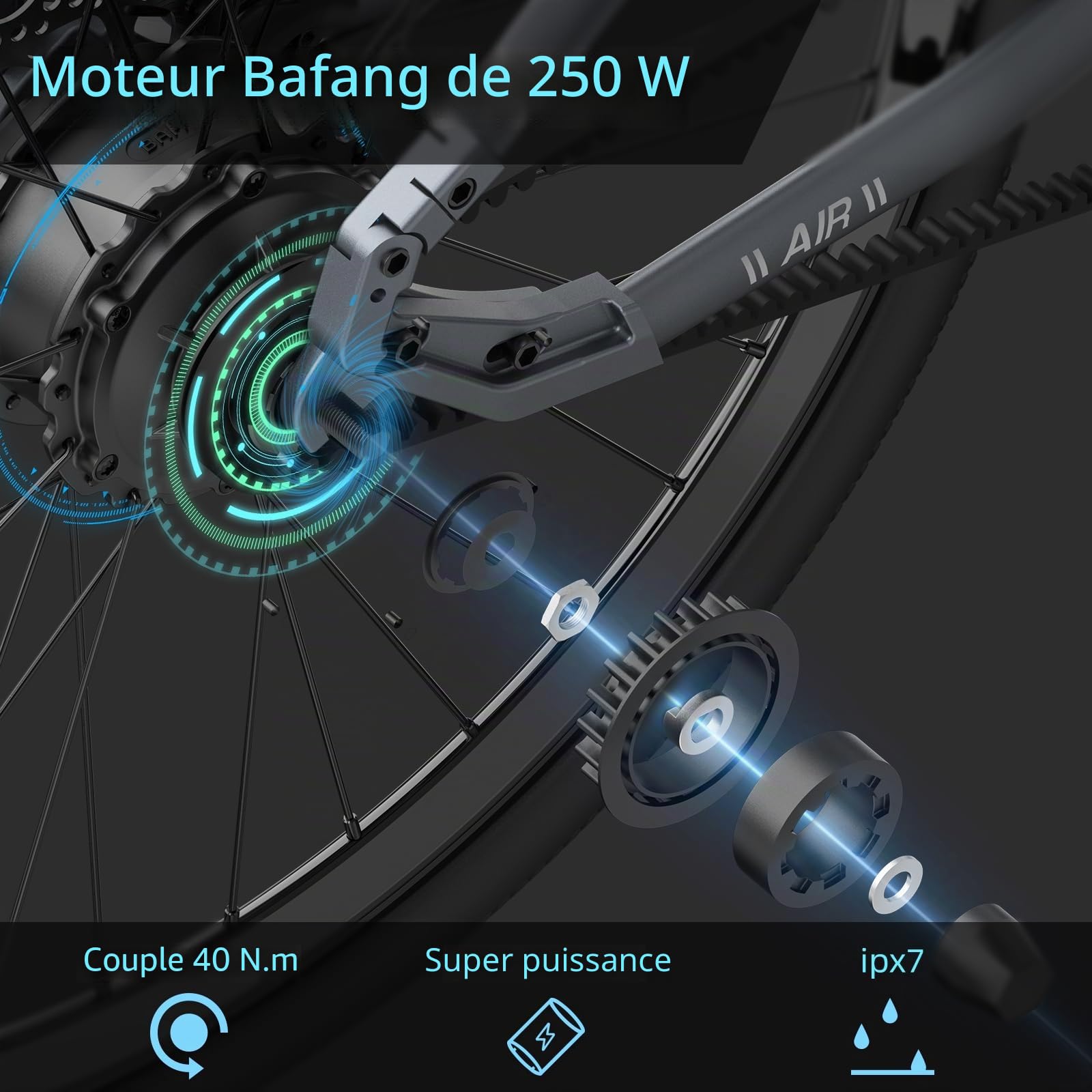 A Dece Oasis ADO Air28 Vélo électrique Urbain 28", Entraînement par Courroie, Freins à Disque Hydrauliques, Applications Intelligentes, Batterie Amovible au Lithium 36 V 9,6 Ah, Autonomie de 100 km