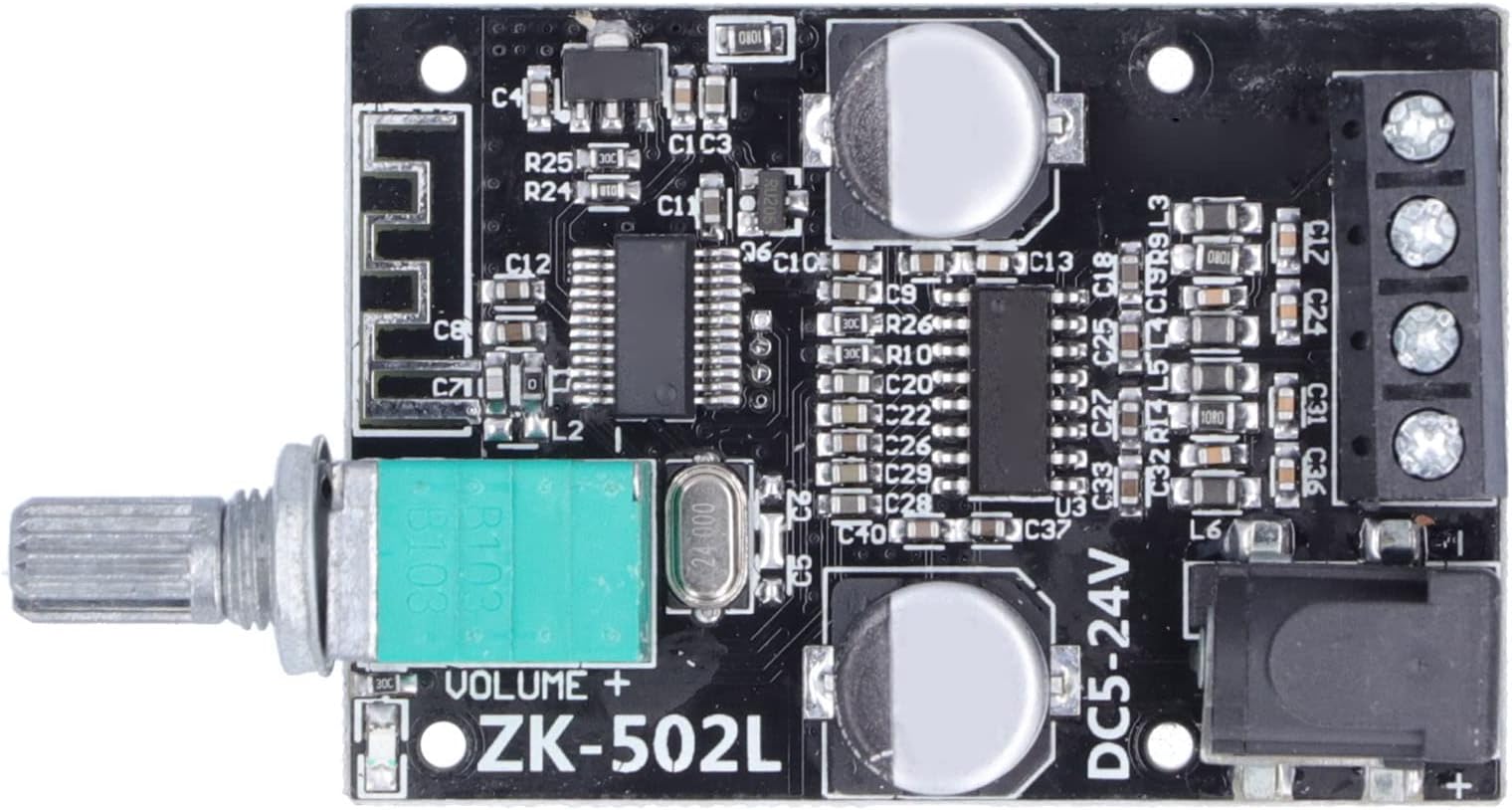 Bluetooth Power Amplifier Stereo Digital Dual Channel Audio Module 5V to 24V Car Audio System for Wireless Speaker Amplification