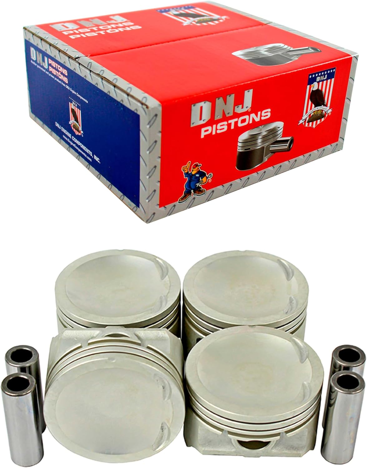 DNJ P319 Piston Set Standard for 1998-2002 Daewoo Isuzu Amigo Leganza Rodeo 2.2L L4 16V DOHC 2198cc