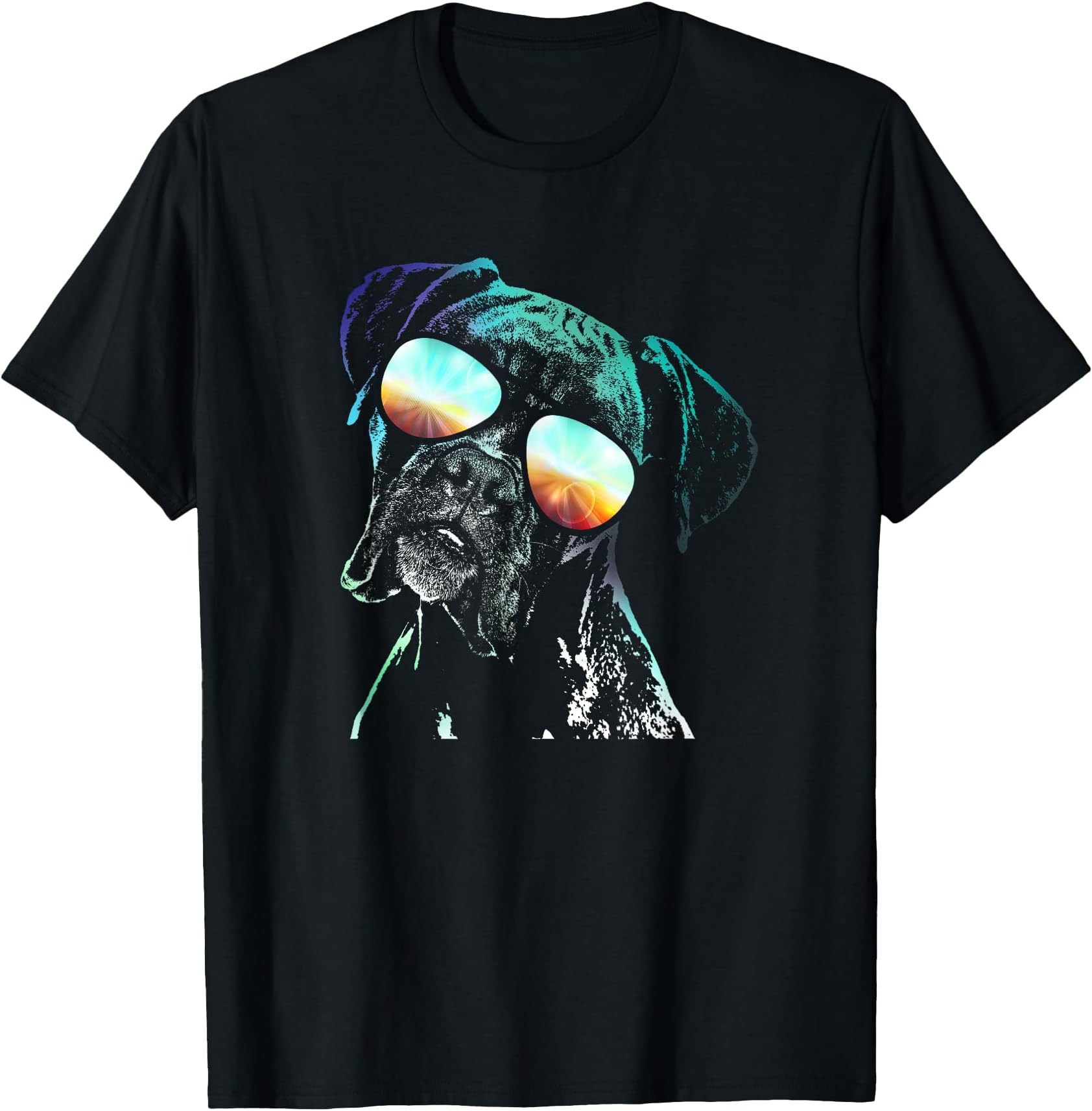 Retro Disco Dog Boxer Dog T-Shirt for Men Women Kids