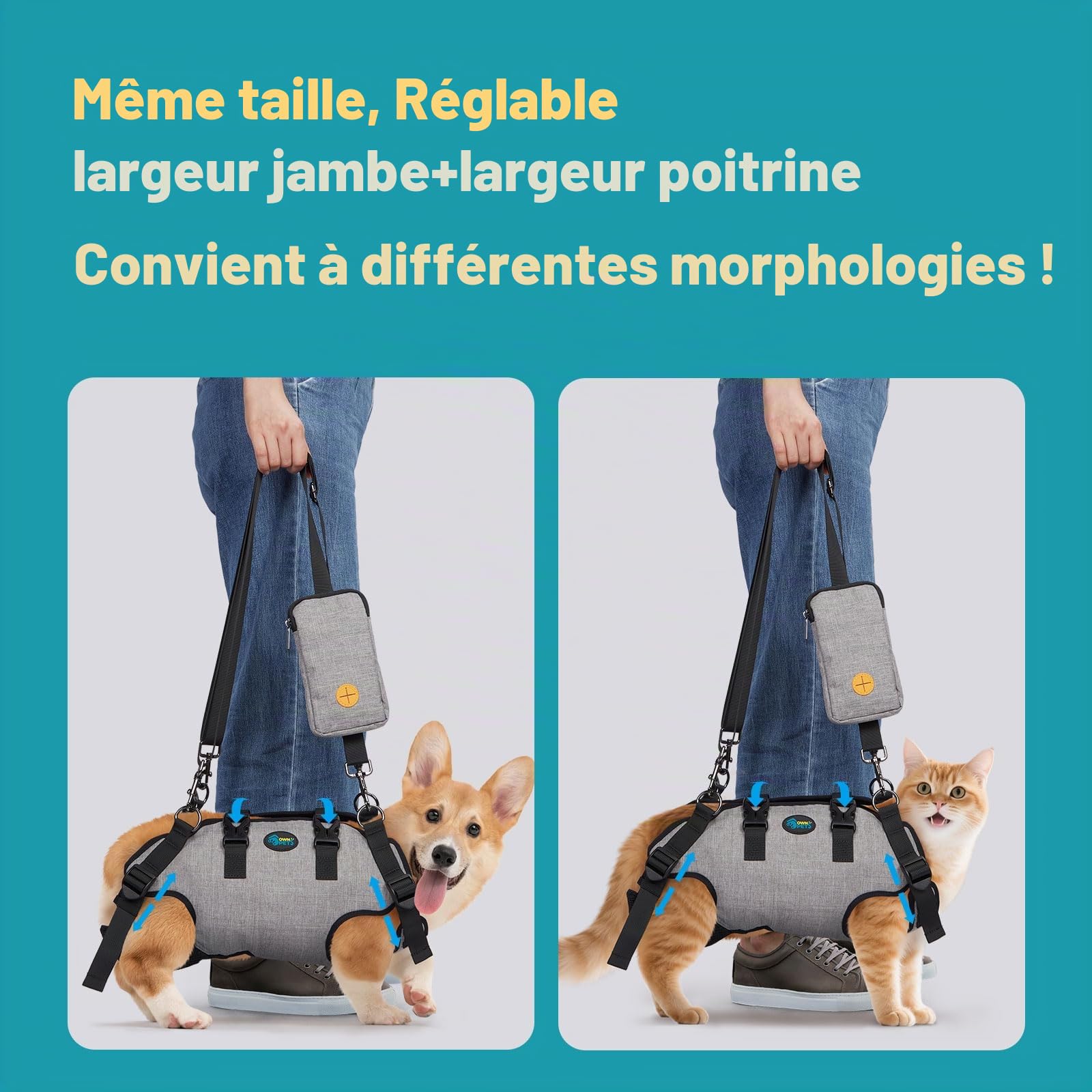 FITNATE Ownpets Sac de transport pour chien et chat Taille M