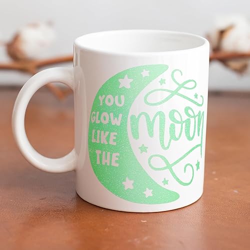 Miniatura 2 de GIRAFVINYL Vinilo con purpurina arcoíris verde azulado de 12 pulgadas x 4 pies, vinilo autoadhesivo fácil de quitar para decoración de bricolaje