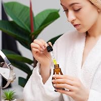 Nadisean 50ml Barna Üveg Cseppentő Palack Körte Alakú Pipetta Szett Tölcsérrel 6