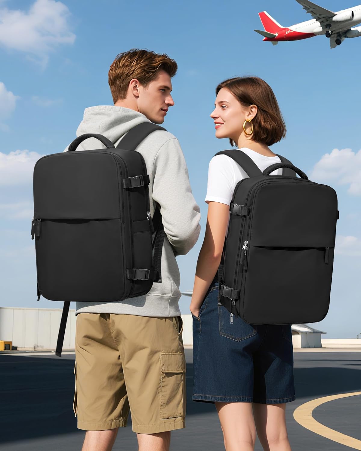 Vacuum Backpack Travel With Pump,Mochila De Viaje Compresion Al Vacio,Large Carry On Vacpack Backpacks For Women Men,Personal Item Travel Backpack With Vacuum System,Black - Image 8