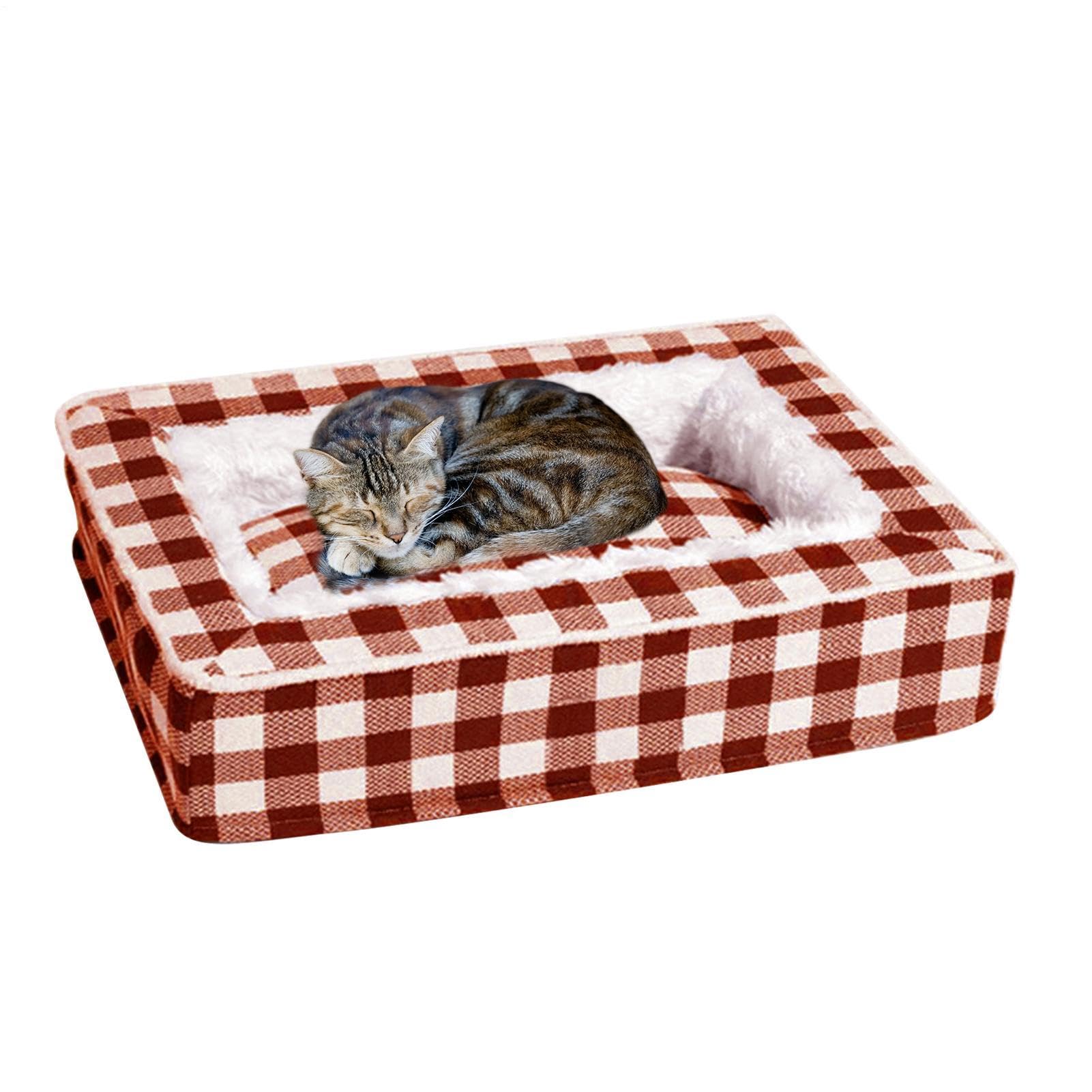 Cama Para Perros Pequeños Suave Y Calmante Con Calor Para Acurrucar