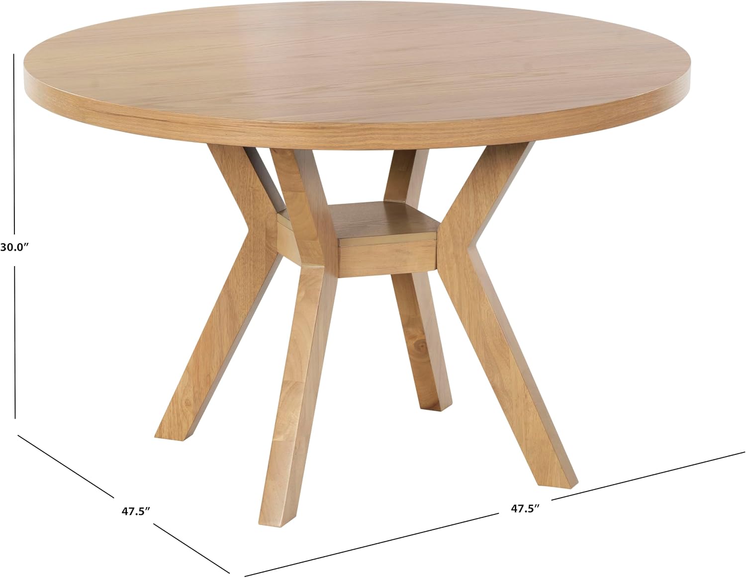 SAFAVIEH Couture Collection Luis Natural Round Dining Table