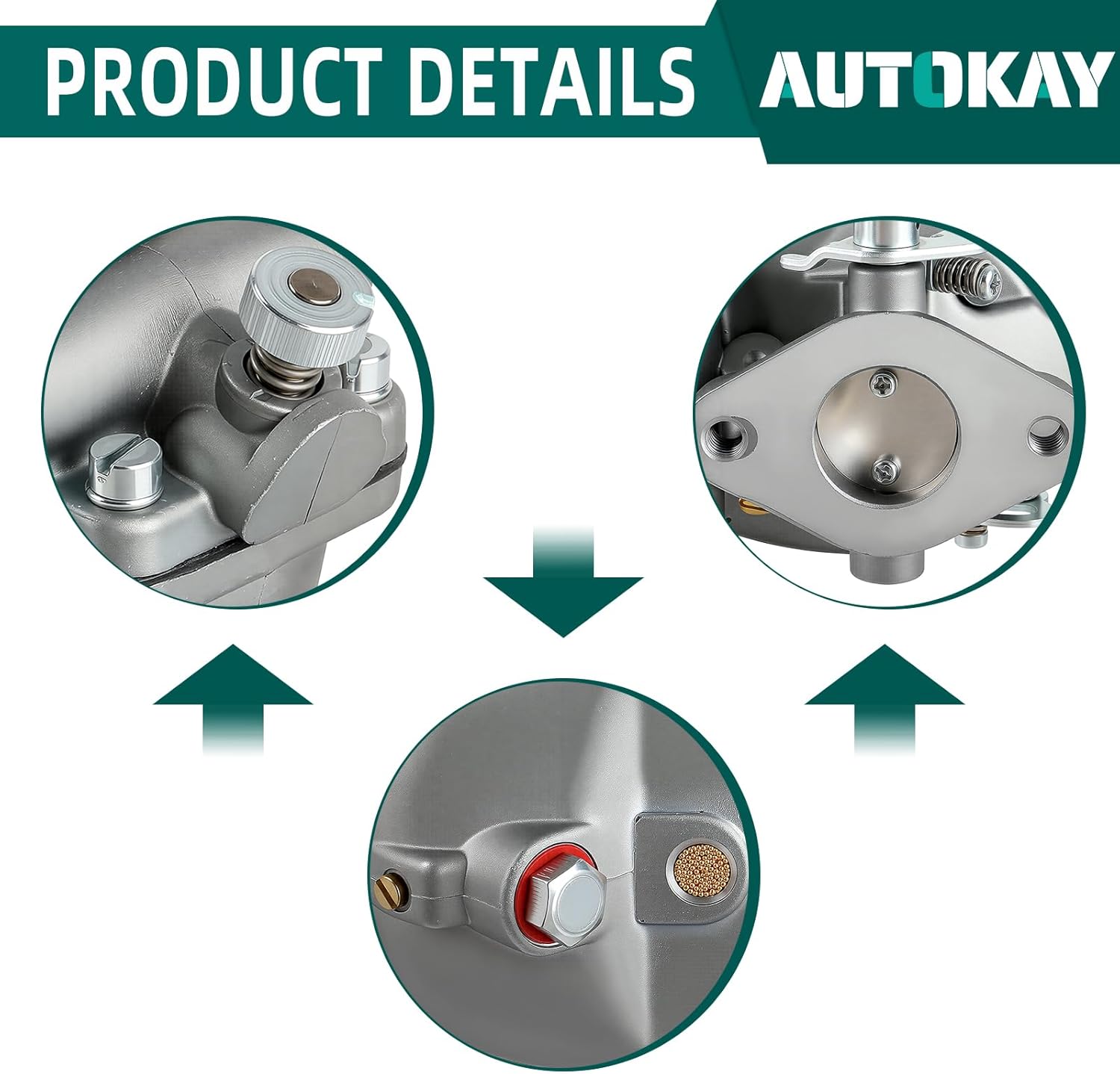 AUTOKAY 352376R92 Carburetor Fits for IH-Farmall Tractor A AV B BN C Super A Super C Marvel Schebler TSX156 TSX157 TSX319 Carb with Gaskets and Fuel Filter