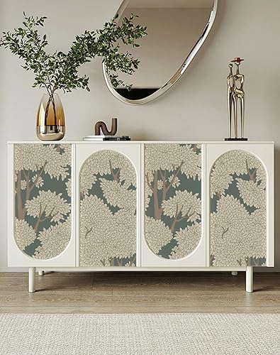 Miniatura 41 de Mural de hongos para despegar y pegar, papel tapiz bohemio negro, vinilo impermeable para baño y dormitorio (negro, 17.7 x 118.11 pulgadas) Negro