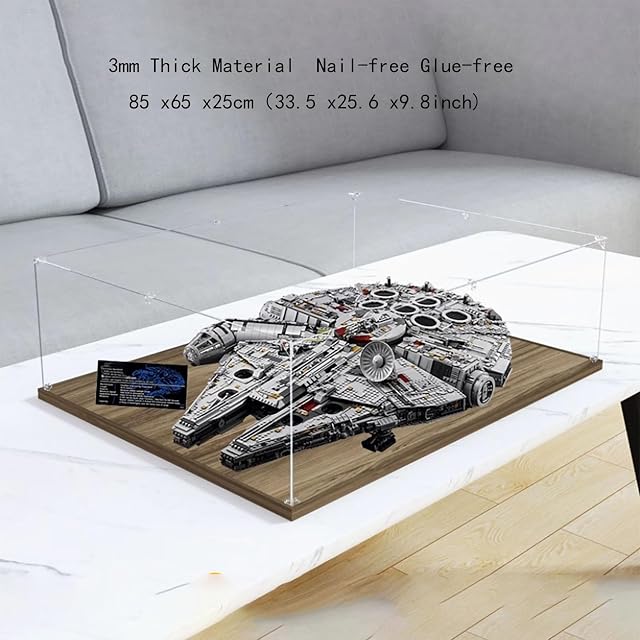 Foto 2 de 7 de Vitrina acrílica para Lego 75192 modelo Millennium Falcon, caja expositora a prueba de polvo