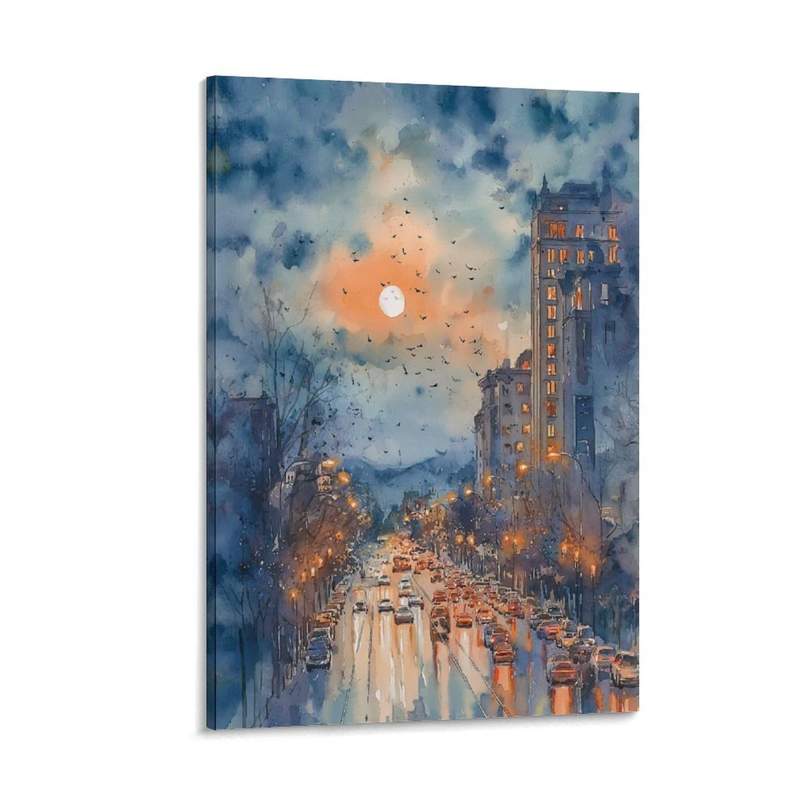 Portland 24x36inch(60x90cm) Vintage Travel Poster Watercolor Canvas Art