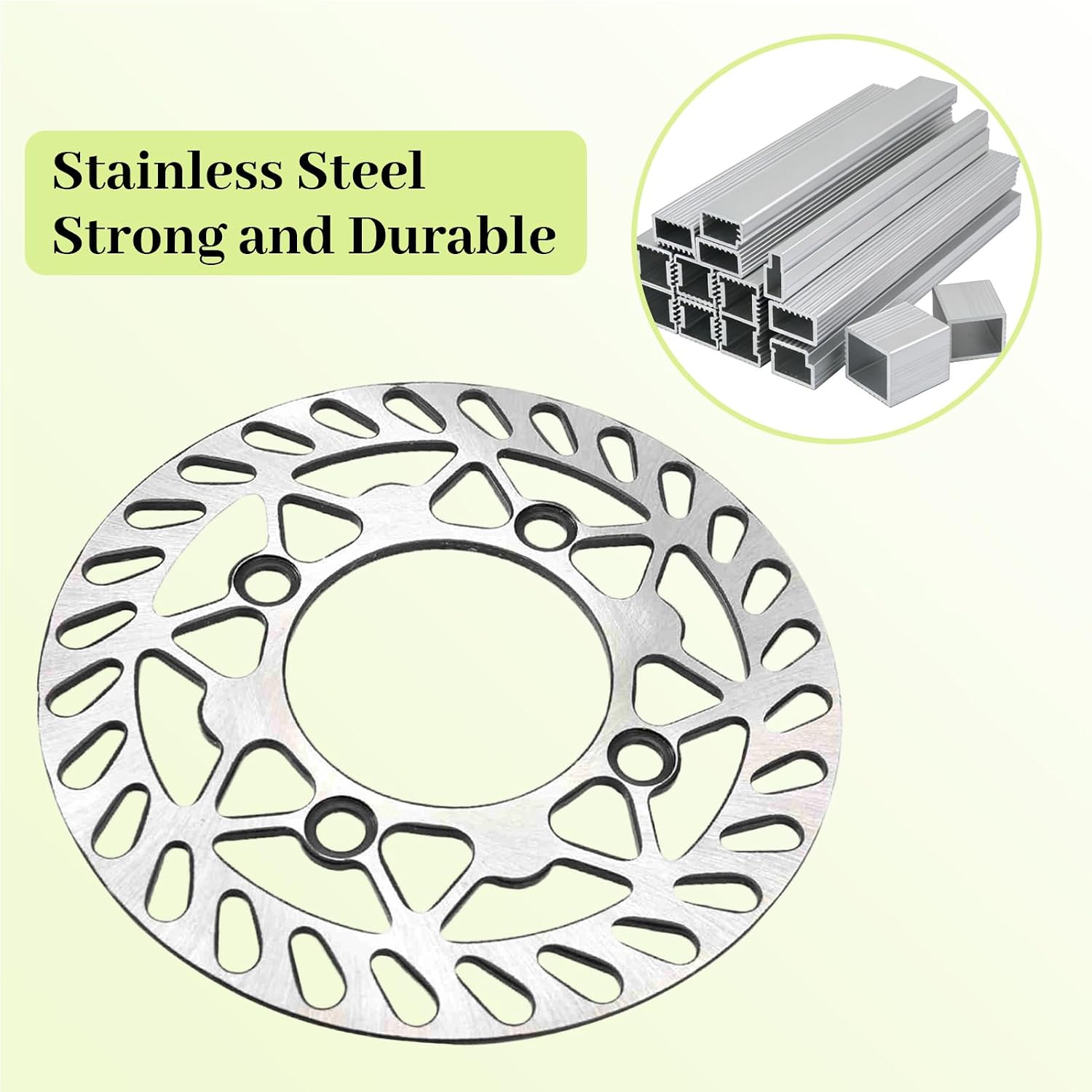 190mm/7.48‘’ Motorcycle Brake Disc, Motorcycle Front Rear Brake Fit for Road Bike, Mountain Bike, MTB, BMX, for 50CC-160CC SDG, Wheel Pit Dirt Bikes Kit with 4 Bolts