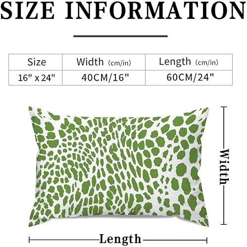 Miniatura 2 de ArogGeld Funda de almohada lumbar, estampado de guepardo verde, leopardo, estampado de leopardo, manchas de animales, almohada decorativa verde,