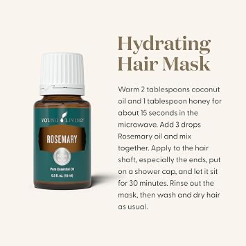 Young Living Rosemary Essential Oil | 15 ml | Crisp, Herbaceous Aroma for Diffusion, Topical Use & Aromatherapy | Supports Cognitive Clarity & Relaxation | Premium Seed to Seal Essential Oil