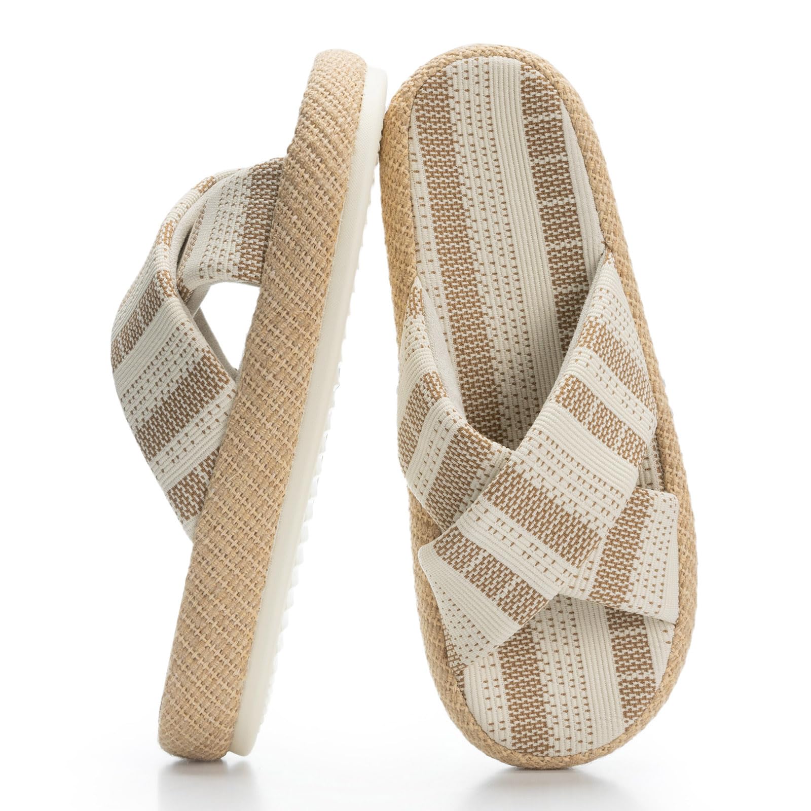 Chantomoo Womens Slippers Memory Foam Slippers for Women Open Toe Comfy House Slipper