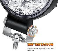 Vista 5 de Willpower 10 piezas 8.1 cm 42W Mini Focos LED de trabajo ultra delgados, luces LED para todoterreno, 12V 24V, lámparas antiniebla para camiones