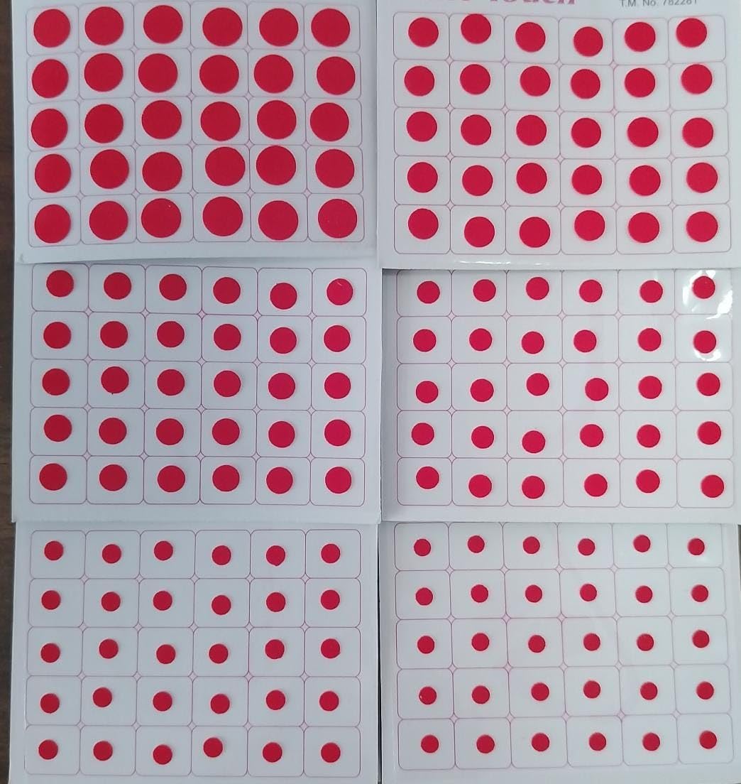 720 Bindi Count Multi Color Multi Size Polka Dots Indian Daily Use or Craft work Bindi (Multicolored)