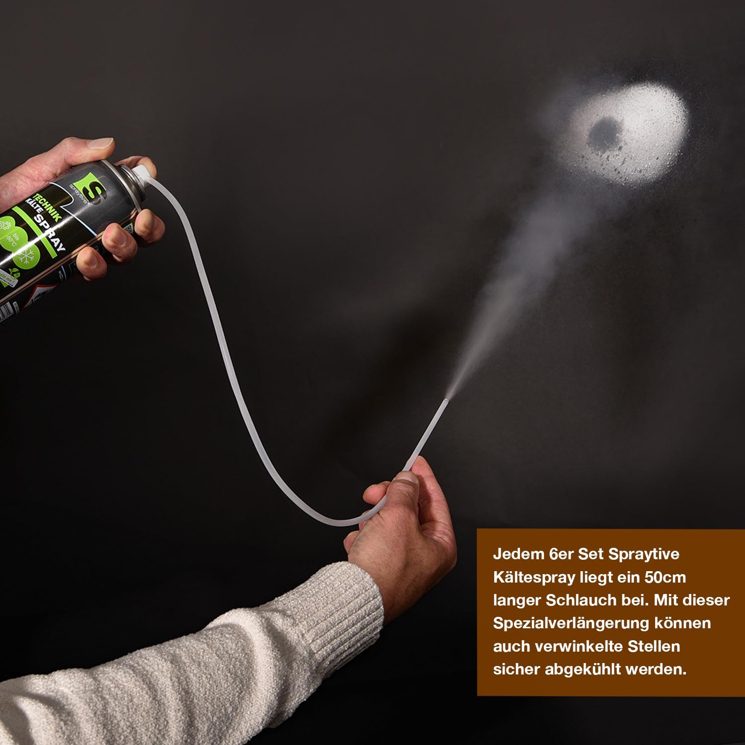 6 x 400 ml spray refrigerante officina: spray per ghiaccio fino a -50 °C + 50 cm di estensione spray – per risoluzione dei problemi, test sensori, aiuto per il montaggio in caso di